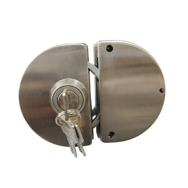 Double Glass Door Lock Key and Knob | Glass-to-Glass Door Lock for 8mm–12mm Glass | Stainless Steel | 1-Year Warranty (1102)