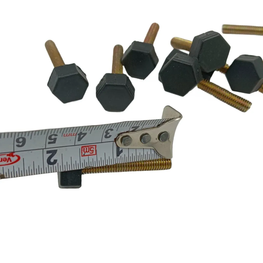 Ebco Plinth Screw Black Bush with Bolt M6×40mm PS640 – 20mm Bush Width | Furniture Support for Table and Chair  (2243)