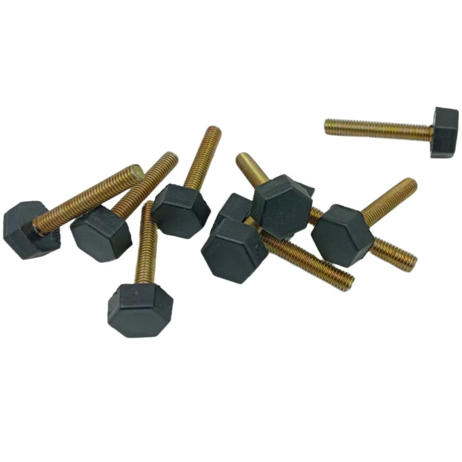 Ebco Plinth Screw Black Bush with Bolt M6×40mm PS640 – 20mm Bush Width | Furniture Support for Table and Chair  (2243)