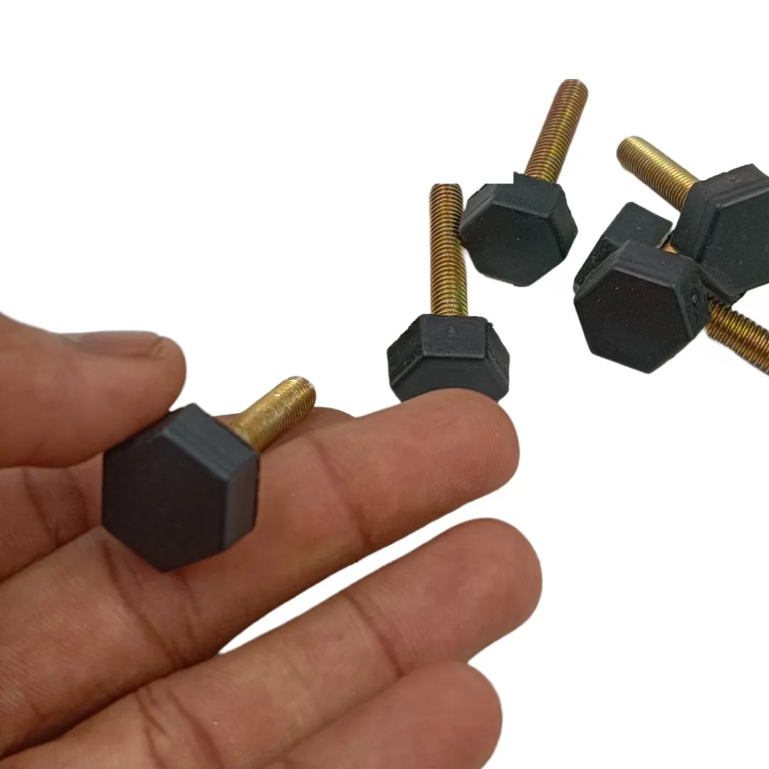 Ebco Plinth Screw Black Bush with Bolt M6×40mm PS640 – 20mm Bush Width | Furniture Support for Table and Chair  (2243)