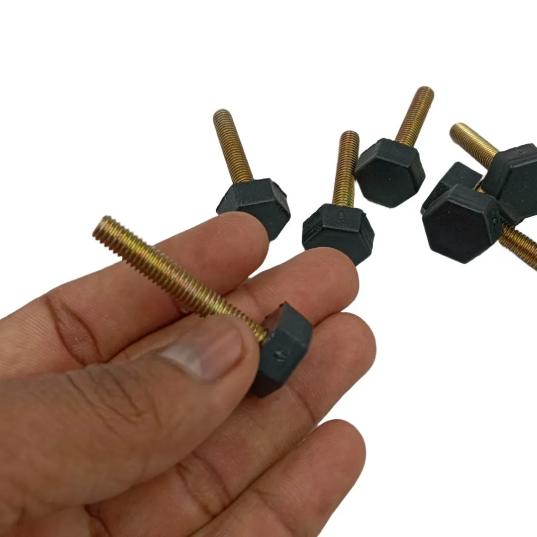 Ebco Plinth Screw Black Bush with Bolt M6×40mm PS640 – 20mm Bush Width | Furniture Support for Table and Chair  (2243)