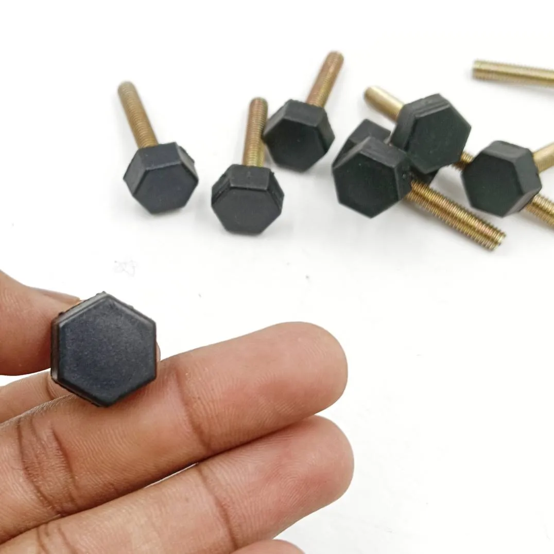 Ebco Plinth Screw Black Bush with Bolt M6×40mm PS640 – 20mm Bush Width | Furniture Support for Table and Chair  (2243)