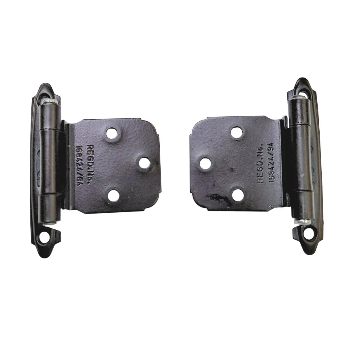 Ebco Cranked Hinge with Spring HKPC1-BR – 180° Opening, Soft Catch, Brown Finish,Cabinet Hinge set of 2pcs(2982)
