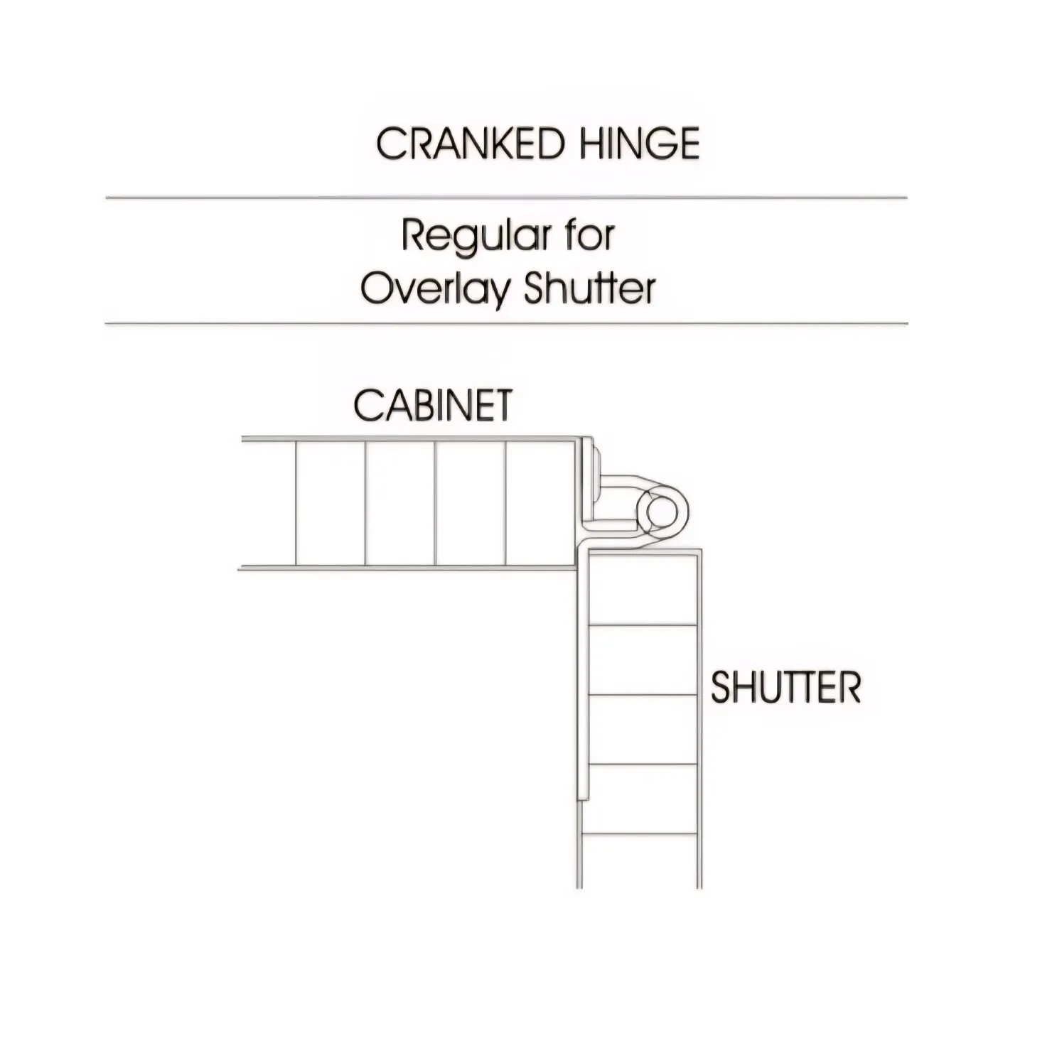 Ebco Cranked Hinge with Spring HKPC1-BR – 180° Opening, Soft Catch, Brown Finish,Cabinet Hinge set of 2pcs(2982)
