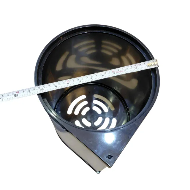 Auto Lid Dustbin 14 Ltr – Stainless Steel and Black Garbage Bin for Modular Kitchen Cabinets(1694)