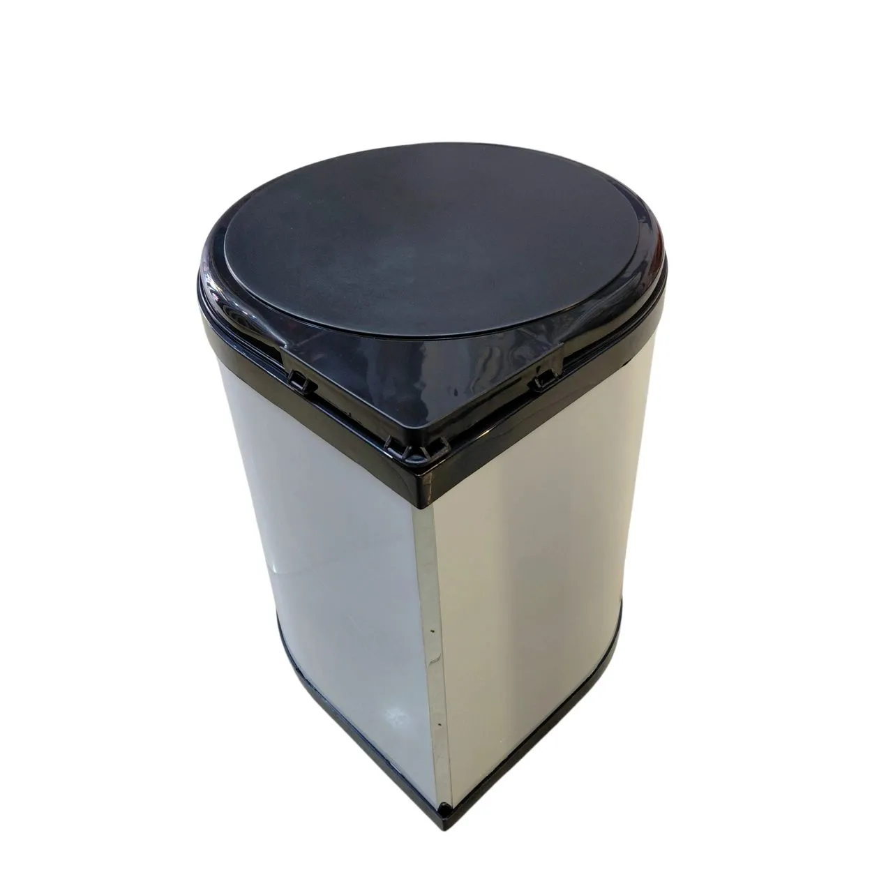 Auto Lid Dustbin 14 Ltr – Stainless Steel and Black Garbage Bin for Modular Kitchen Cabinets(1694)