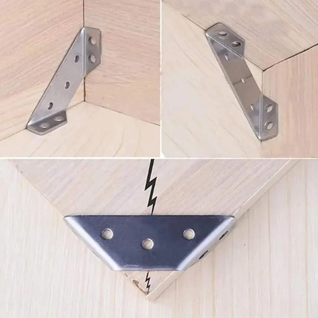 Multi Corner Bracket Universal Triangle Metal Angle corner connectors 90° Clamp for Wood Furniture (2271)