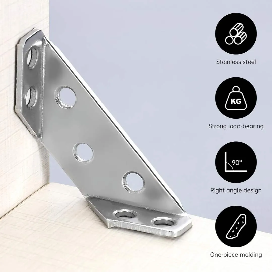 Multi Corner Bracket Universal Triangle Metal Angle corner connectors 90° Clamp for Wood Furniture (2271)
