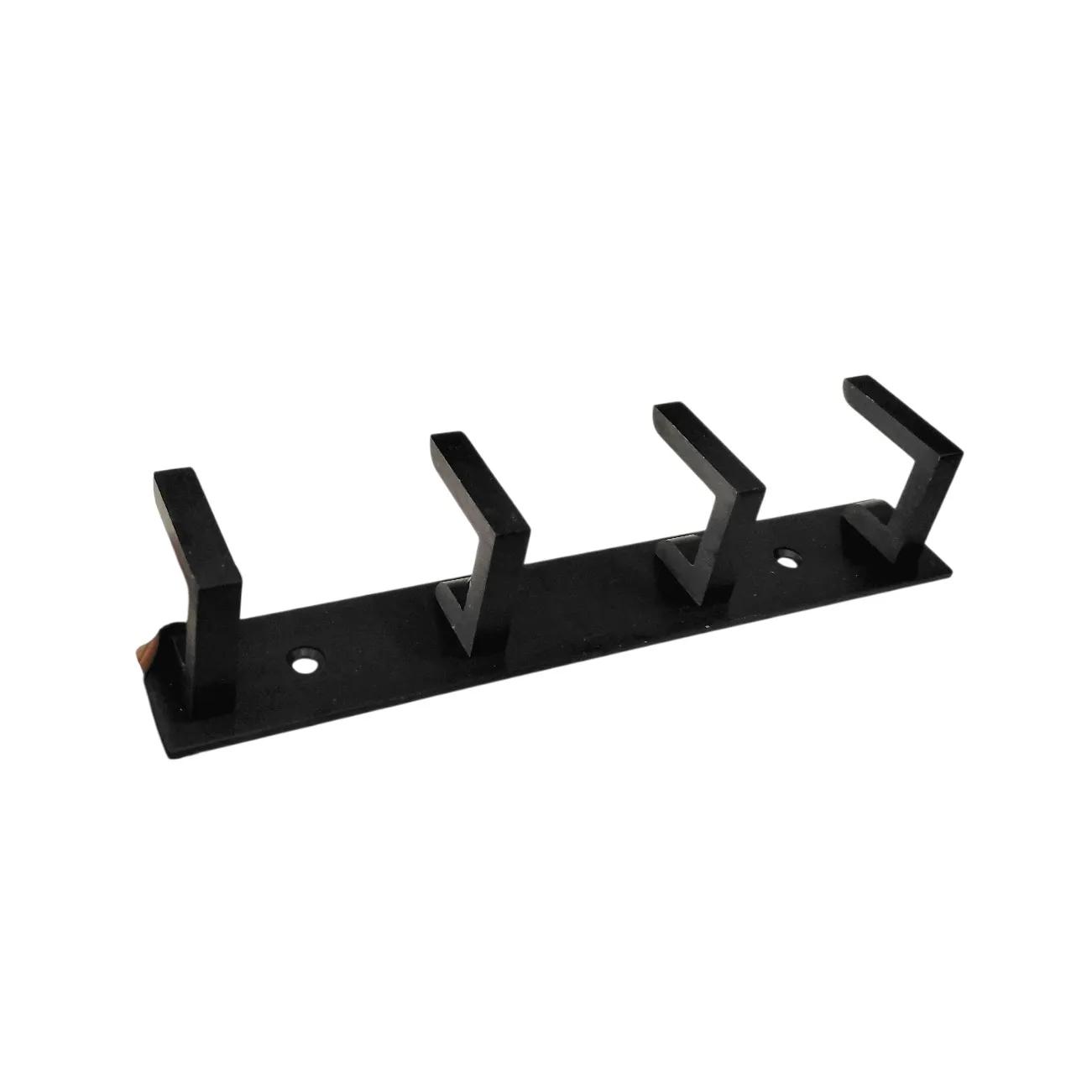 Cloth Hanger Robe Hook Black Matt Finish – Aluminium L-Type 4/6/8 Hooks Wall Hanger for Bathroom and Bedroom (2549)