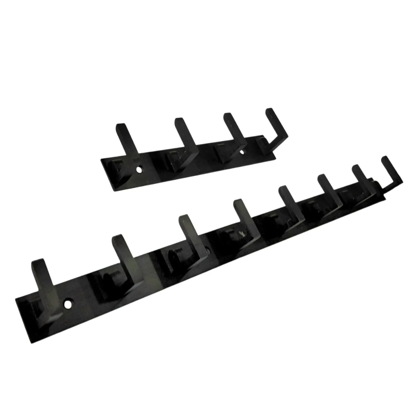 Cloth Hanger Robe Hook Black Matt Finish – Aluminium L-Type 4/6/8 Hooks Wall Hanger for Bathroom and Bedroom (2549)