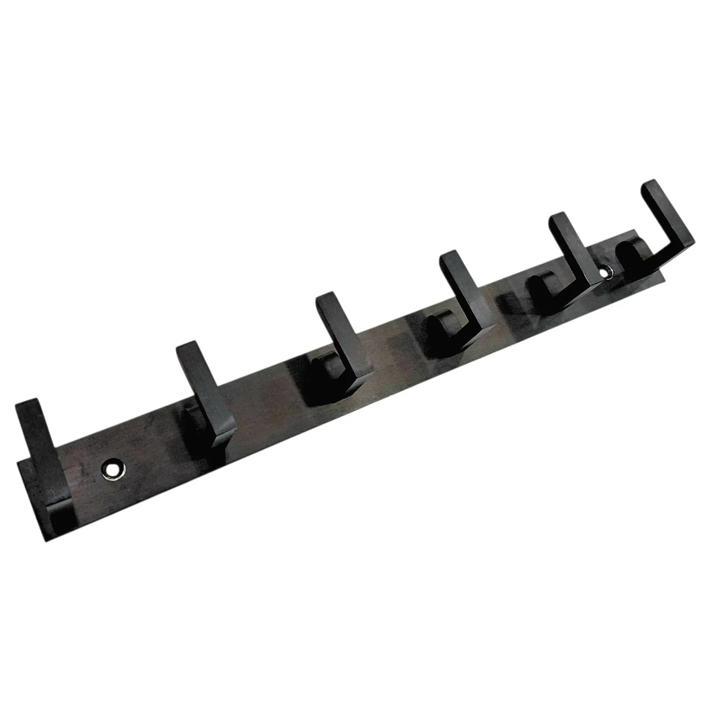 Cloth Hanger Robe Hook Black Matt Finish – Aluminium L-Type 4/6/8 Hooks Wall Hanger for Bathroom and Bedroom (2549)