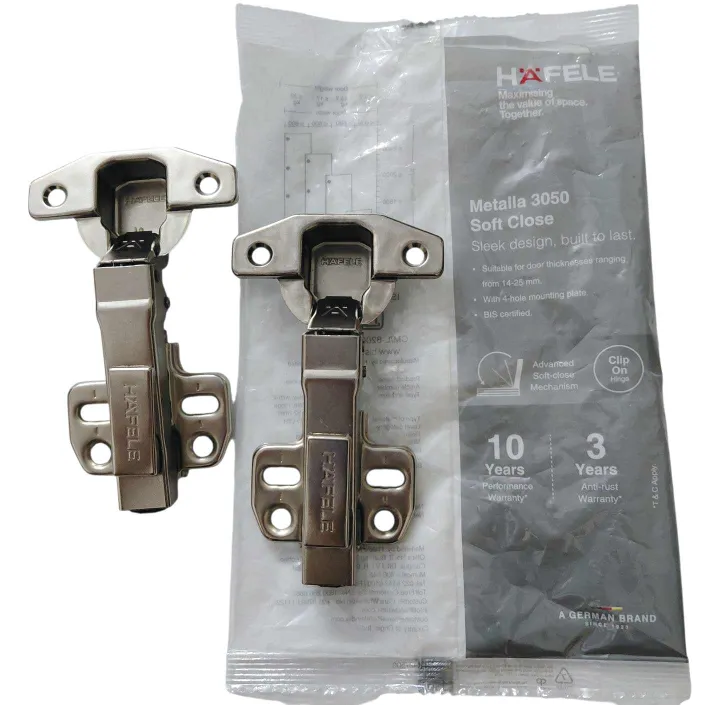 Hafele Auto Hinge Soft Close mild steel Metalla 3050 (Clip-On) 4 hole – 0/8/15 Crank 10 years warrenty (2999)