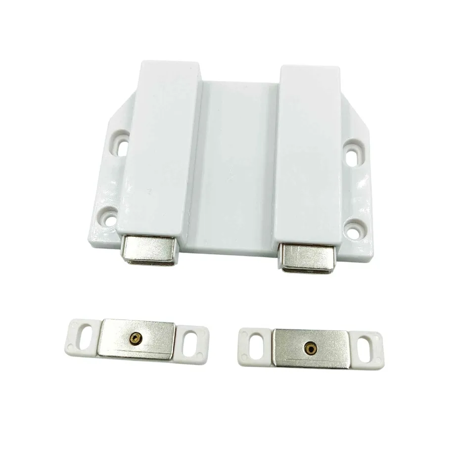 Cabinet Push to Open Door Catcher White Double Push Magnet for Handle-Less Doors (1268)