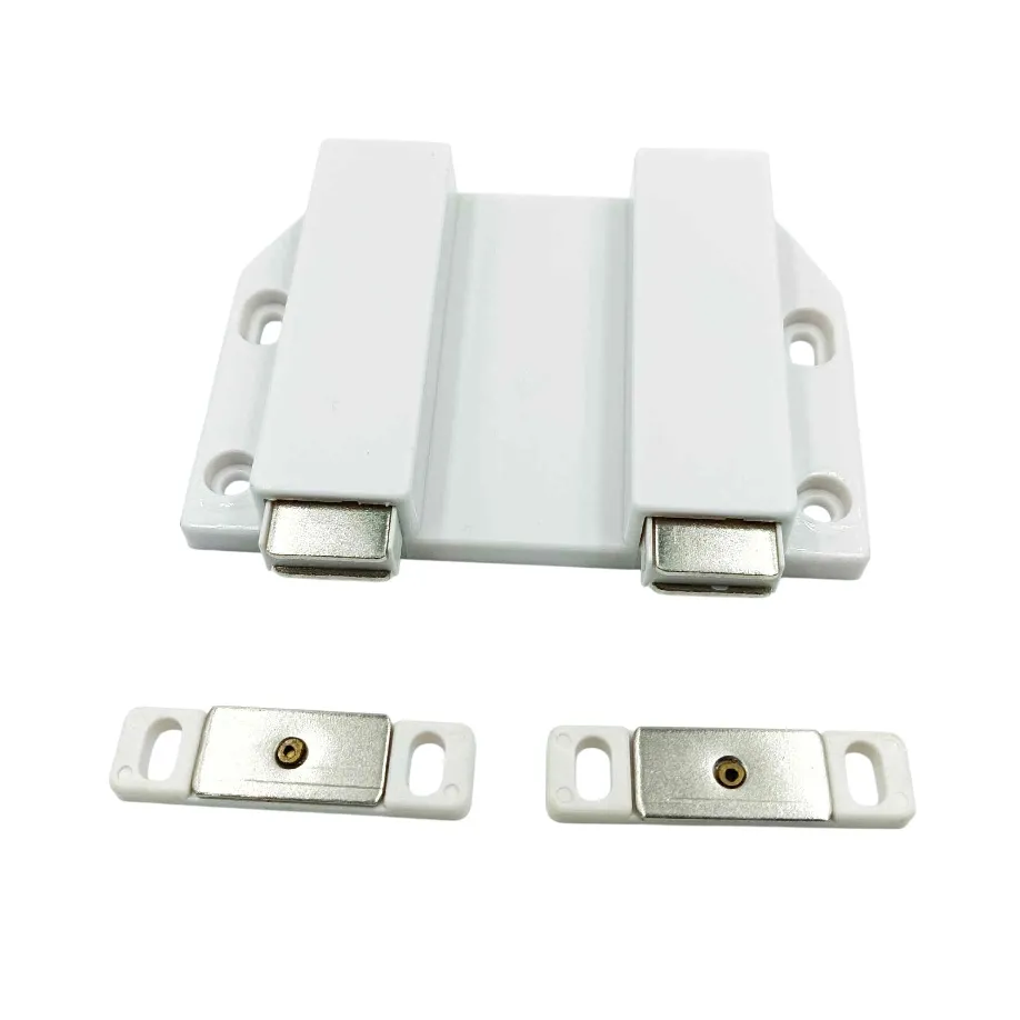Cabinet Push to Open Door Catcher White Double Push Magnet for Handle-Less Doors (1268)