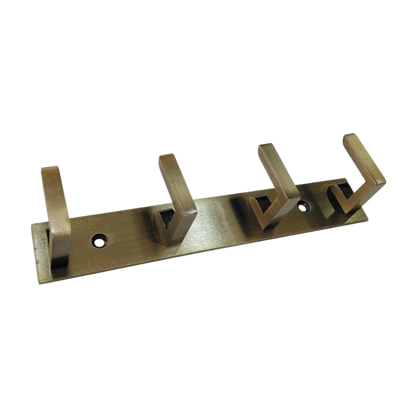 Cloth Hanger Robe Hook Antique Finish | Aluminium L-Type Wall Hanger 4/6/8 Hooks for Bathroom and Bedroom (1245)