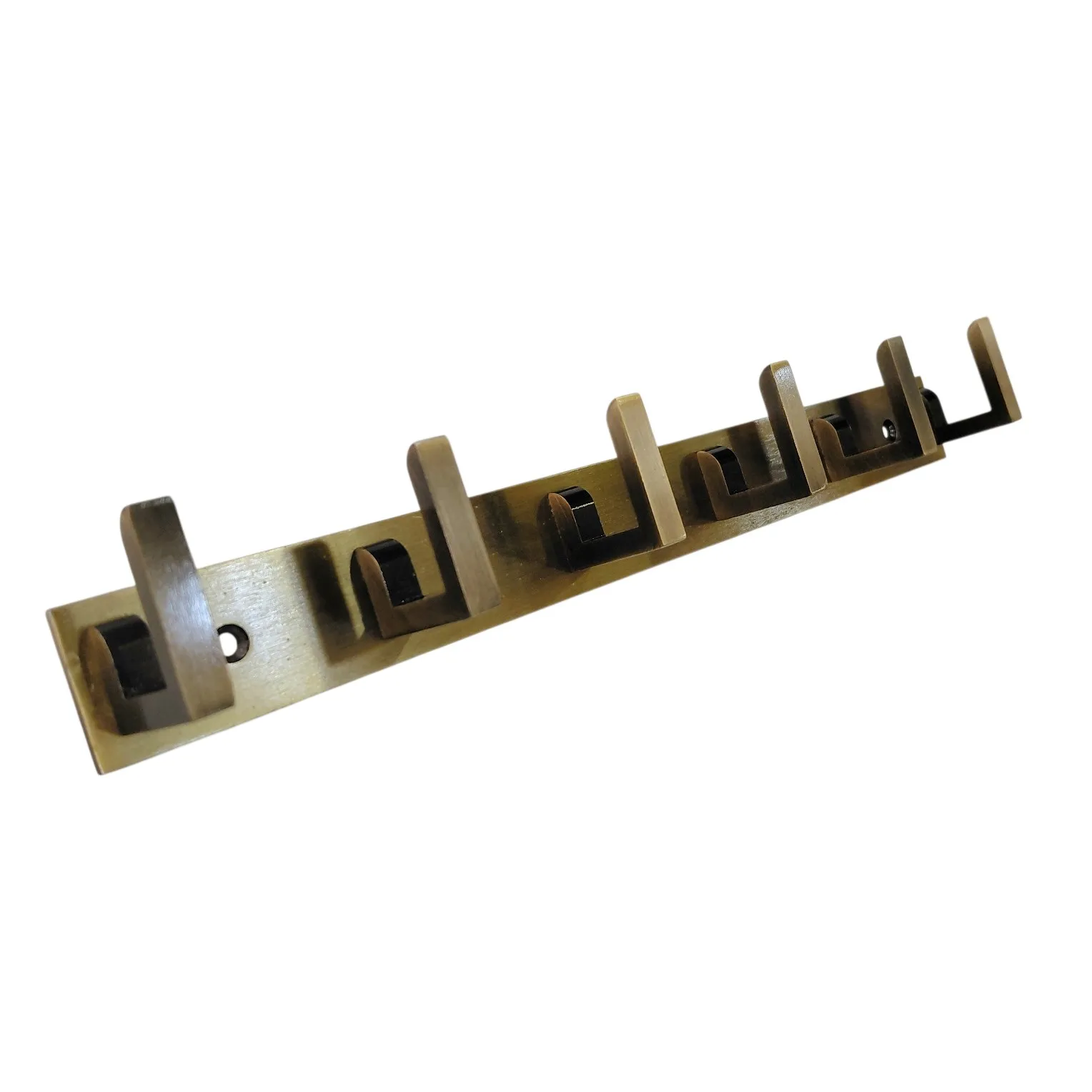 Cloth Hanger Robe Hook Antique Finish | Aluminium L-Type Wall Hanger 4/6/8 Hooks for Bathroom and Bedroom (1245)