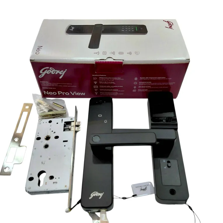 Godrej Smart Lock Neo Pro View Digital Lock with HD Camera 9690 | WiFi App, Fingerprint, PIN, RFID,Mobile APP| 7-in-1 Access | 3-Year Warranty(3002)