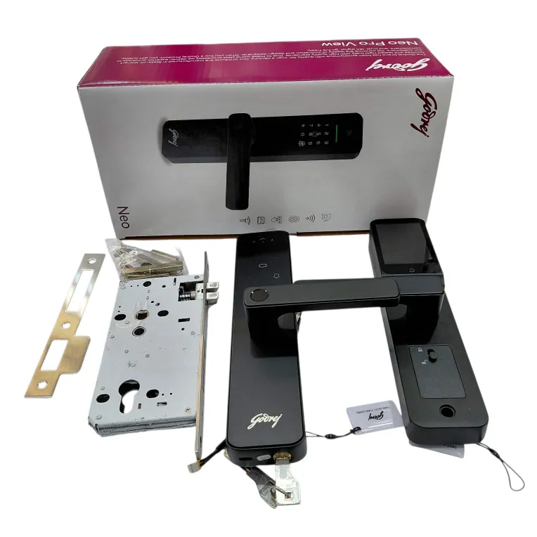 Godrej Smart Lock Neo Pro View Digital Lock with HD Camera 9690 | WiFi App, Fingerprint, PIN, RFID,Mobile APP| 7-in-1 Access | 3-Year Warranty(3002)