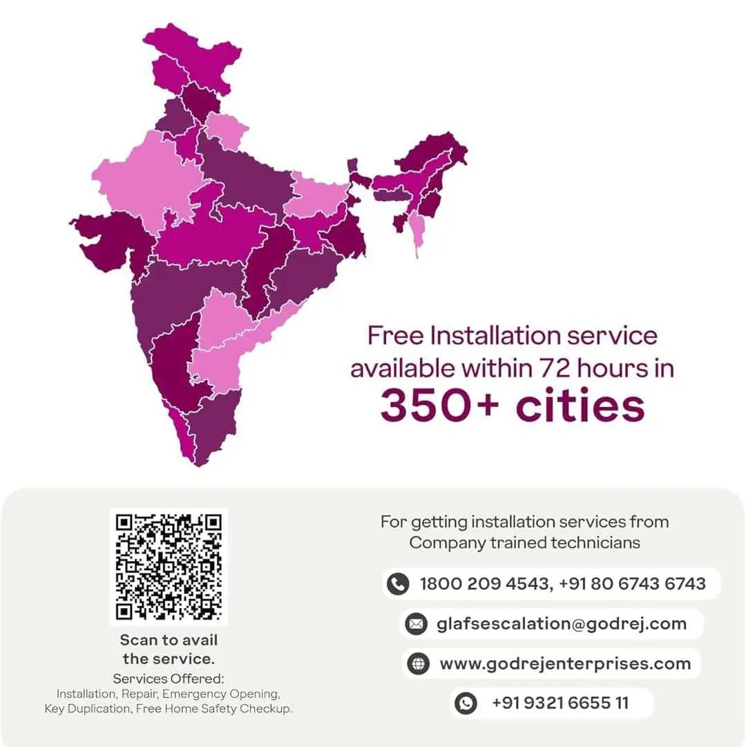 Godrej Smart Lock Neo Pro View Digital Lock with HD Camera 9690 | WiFi App, Fingerprint, PIN, RFID,Mobile APP| 7-in-1 Access | 3-Year Warranty(3002)