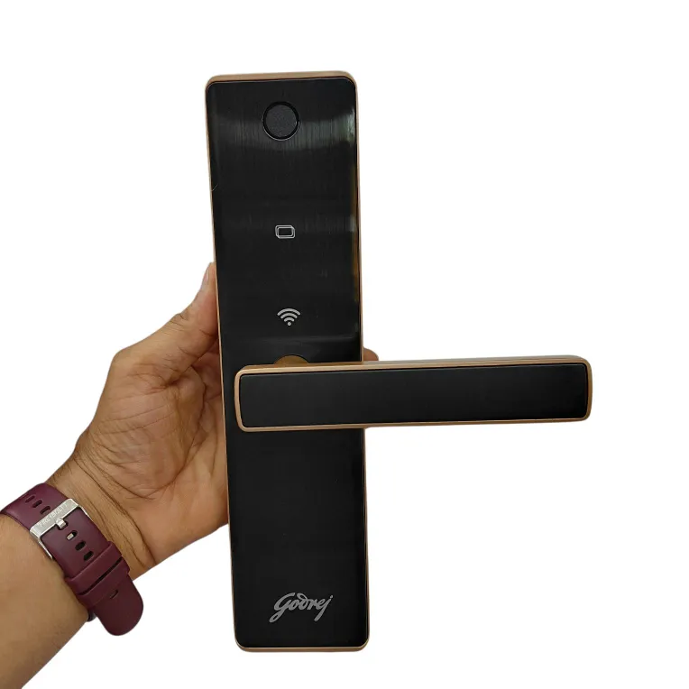 Godrej Neo Connect Digital Maindoor Door Lock Rose Gold– 5 Access Modes Smart WiFI and Bluetooth, App Control, Fingerprint + PIN + RFID 3-Year Warranty (3007)