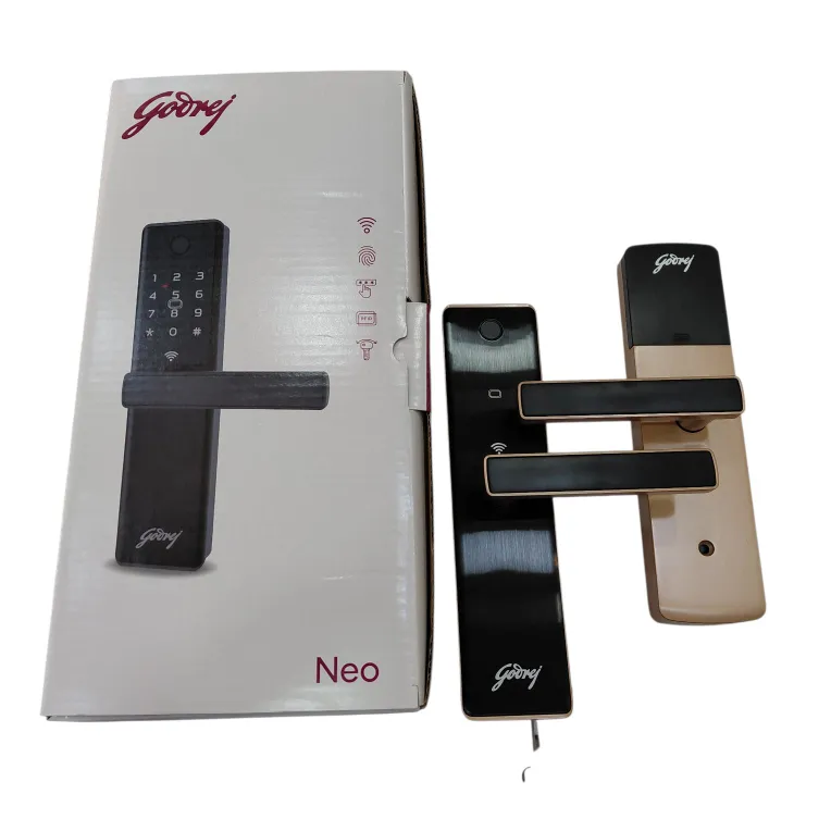 Godrej Neo Connect Digital Maindoor Door Lock Rose Gold– 5 Access Modes Smart WiFI and Bluetooth, App Control, Fingerprint + PIN + RFID 3-Year Warranty (3007)