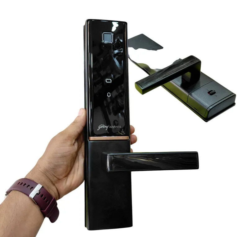 Godrej Advantis GSL D1 Smart Door Lock Black | 7-in-1 Digital Lock 4406 | WiFi, NFC, OTP Access, Bluetooth, Fingerprint, RFID, PIN, Key | VDP Compatible |3 Yrs Warranty | Free Installation (3