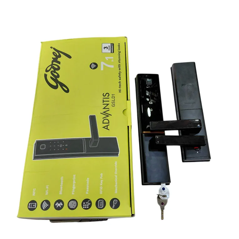 Godrej Advantis GSL D1 Smart Door Lock Black | 7-in-1 Digital Lock 4406 | WiFi, NFC, OTP Access, Bluetooth, Fingerprint, RFID, PIN, Key | VDP Compatible |3 Yrs Warranty | Free Installation (3