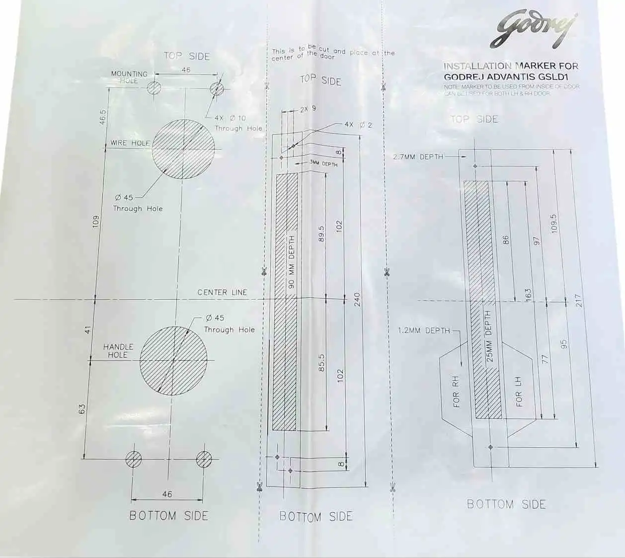 Godrej Advantis GSL D1 Smart Door Lock Black | 7-in-1 Digital Lock 4406 | WiFi, NFC, OTP Access, Bluetooth, Fingerprint, RFID, PIN, Key | VDP Compatible |3 Yrs Warranty | Free Installation (3
