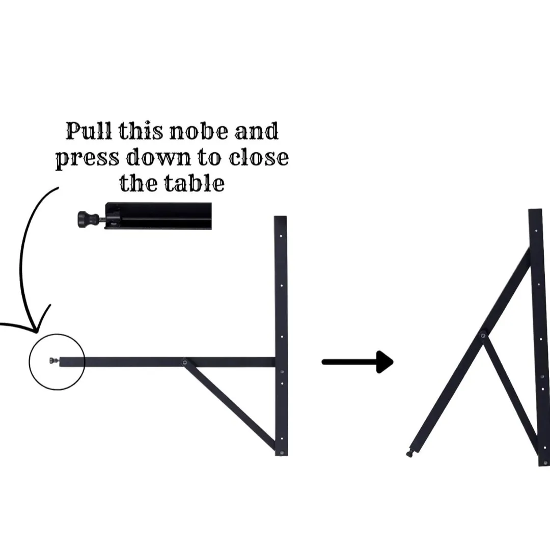 Ebco Folding Utility Dining Table Bracket Grey | size-2ft,2.5ft,3ft,4ft | FUT60/75/90/120 Heavy (2244)