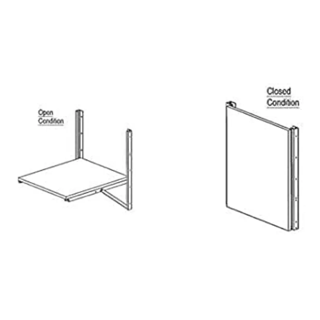Ebco Folding Utility Dining Table Bracket Grey | size-2ft,2.5ft,3ft,4ft | FUT60/75/90/120 Heavy (2244)