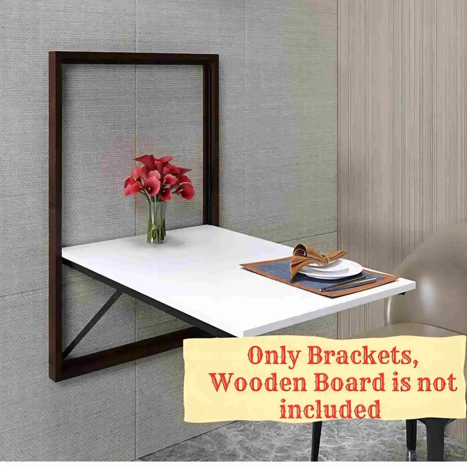 Ebco Folding Utility Dining Table Bracket Grey | size-2ft,2.5ft,3ft,4ft | FUT60/75/90/120 Heavy (2244)