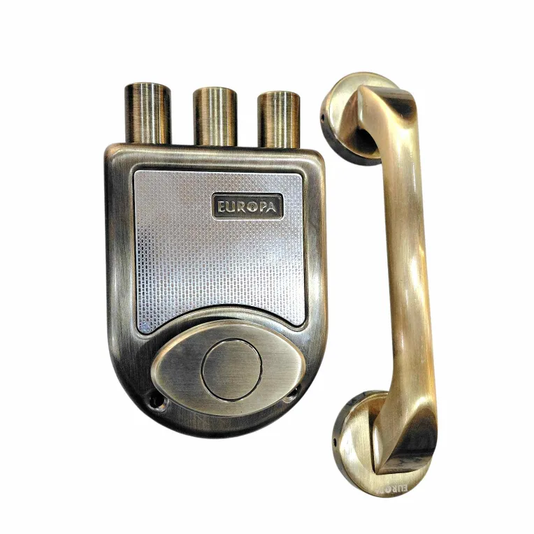 Europa T911AB Main Door Lock Tribolt with Free Handle | Antique Brass | Smart Plus Key | 15 Years Warranty (1010)