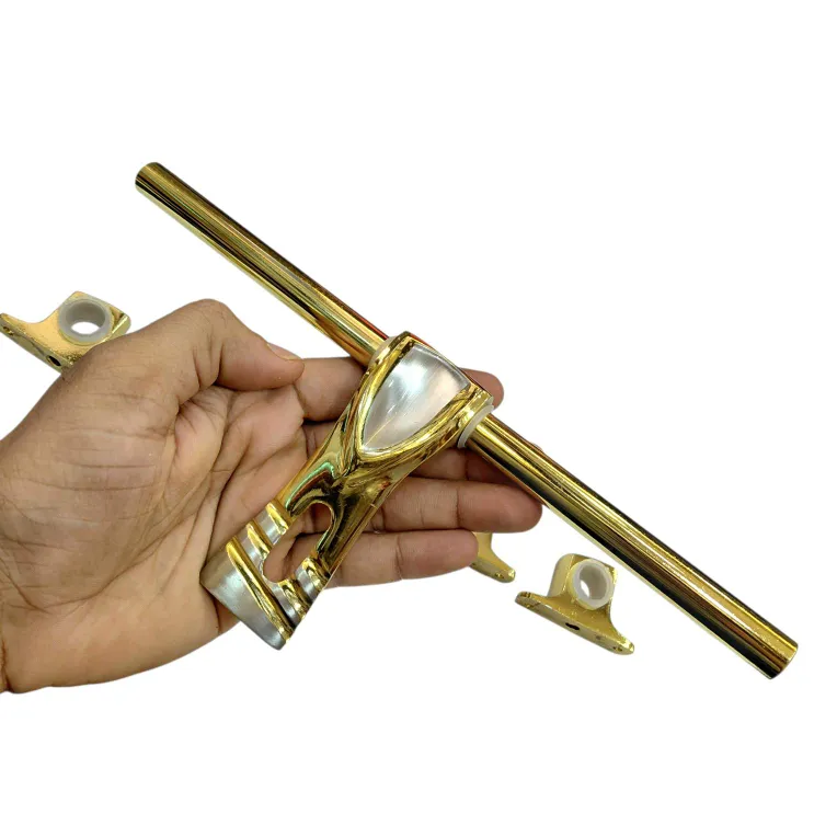  Brass Maindoor Aldrop 10 Inch Silver Gold Finish | 12mm Rod (3+1 Kutti) Himon SR-104 (3021)