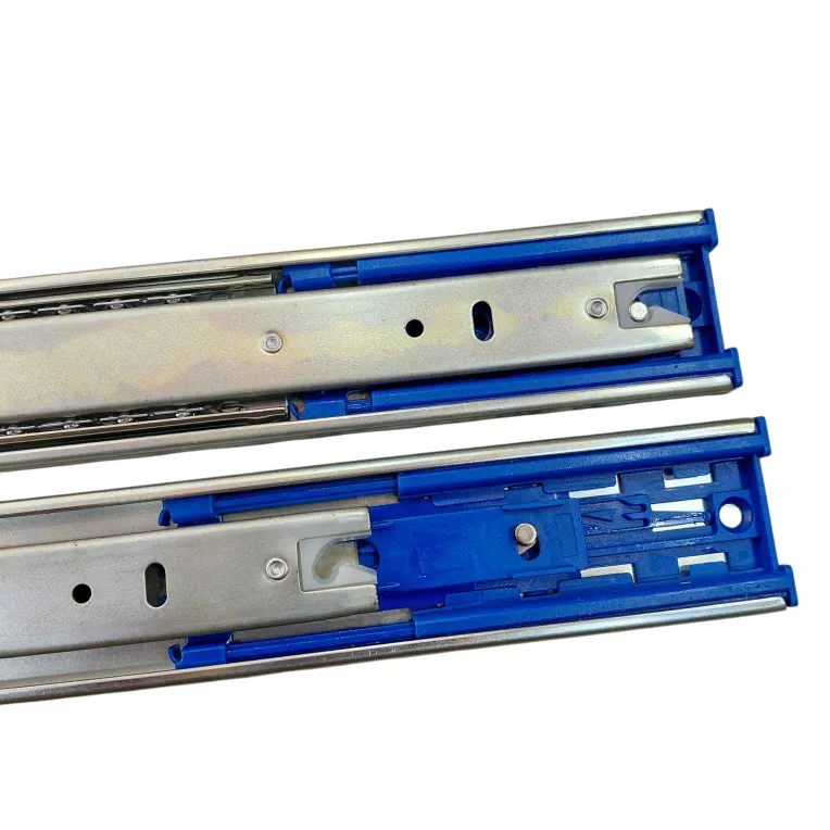 Hepo by Hettich Push to Open Drawer Channel Zinc finish | 14",16",18",20" | Telescopic  Slides 45kg Capacity Heavy(1991)