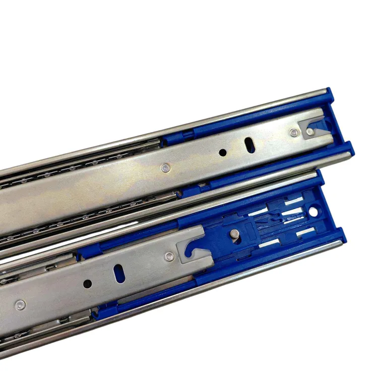 Hepo by Hettich Push to Open Drawer Channel Zinc finish | 14",16",18",20" | Telescopic  Slides 45kg Capacity Heavy(1991)