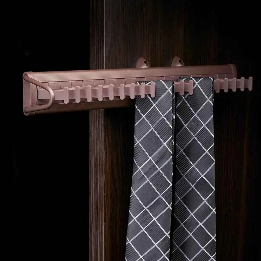 Wardrobe Pull Out | Tie And Belt  Organizer Rack hanger| Mocha Brown Finish | Side mounted 400mm | 2 years warrenty (3025)