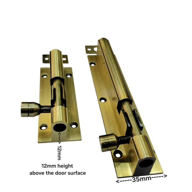 Super Marble L Tower Bolt Antique Finish | Aluminium Heavy 4", 6", 8",12",18" For Wardrobe (1656)