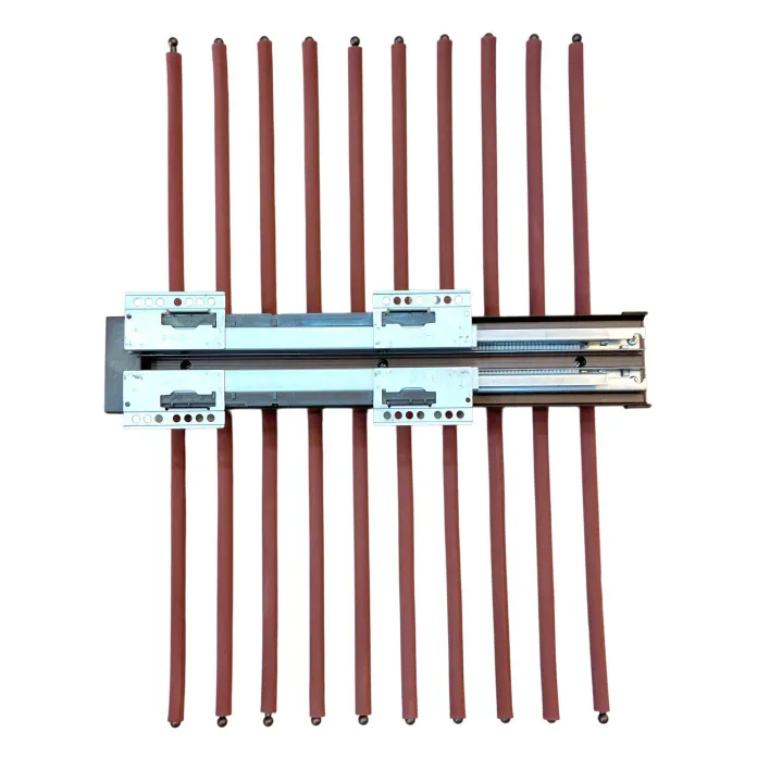 Wardrobe Organizer Pull Out Trouser/Saree Rack Soft Close Double Row 20 Arms Mocha Finish 650mm (3031)