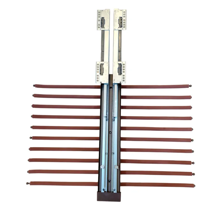 Wardrobe Organizer Pull Out Trouser/Saree Rack Soft Close Double Row 20 Arms Mocha Finish 650mm (3031)