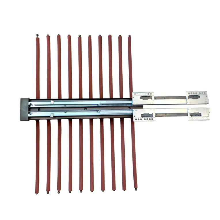 Wardrobe Organizer Pull Out Trouser/Saree Rack Soft Close Double Row 20 Arms Mocha Finish 650mm (3031)