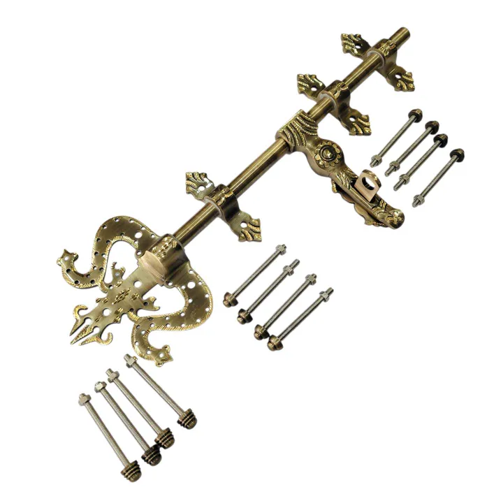 Trishul Aldrop Brass Antqiue D/Cut finish | 12",14",16" with 16mm Rod | Manichitra Main Door Aldrop (3035)