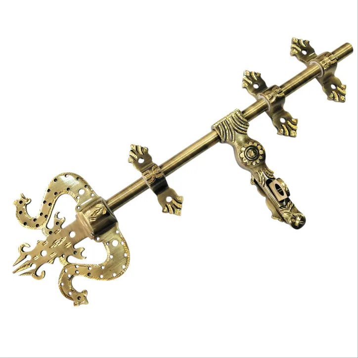 Trishul Aldrop Brass Antqiue D/Cut finish | 12",14",16" with 16mm Rod | Manichitra Main Door Aldrop (3035)