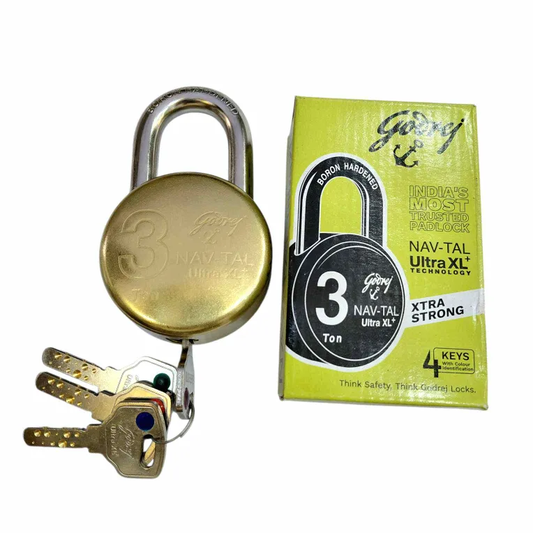 Godrej Padlock Nav-Tal Ultra XL+ 5100 | 65mm | 3 Ton Capacity | Main Door, Gate & Shutter Lock | 1 Year Warranty(1028)