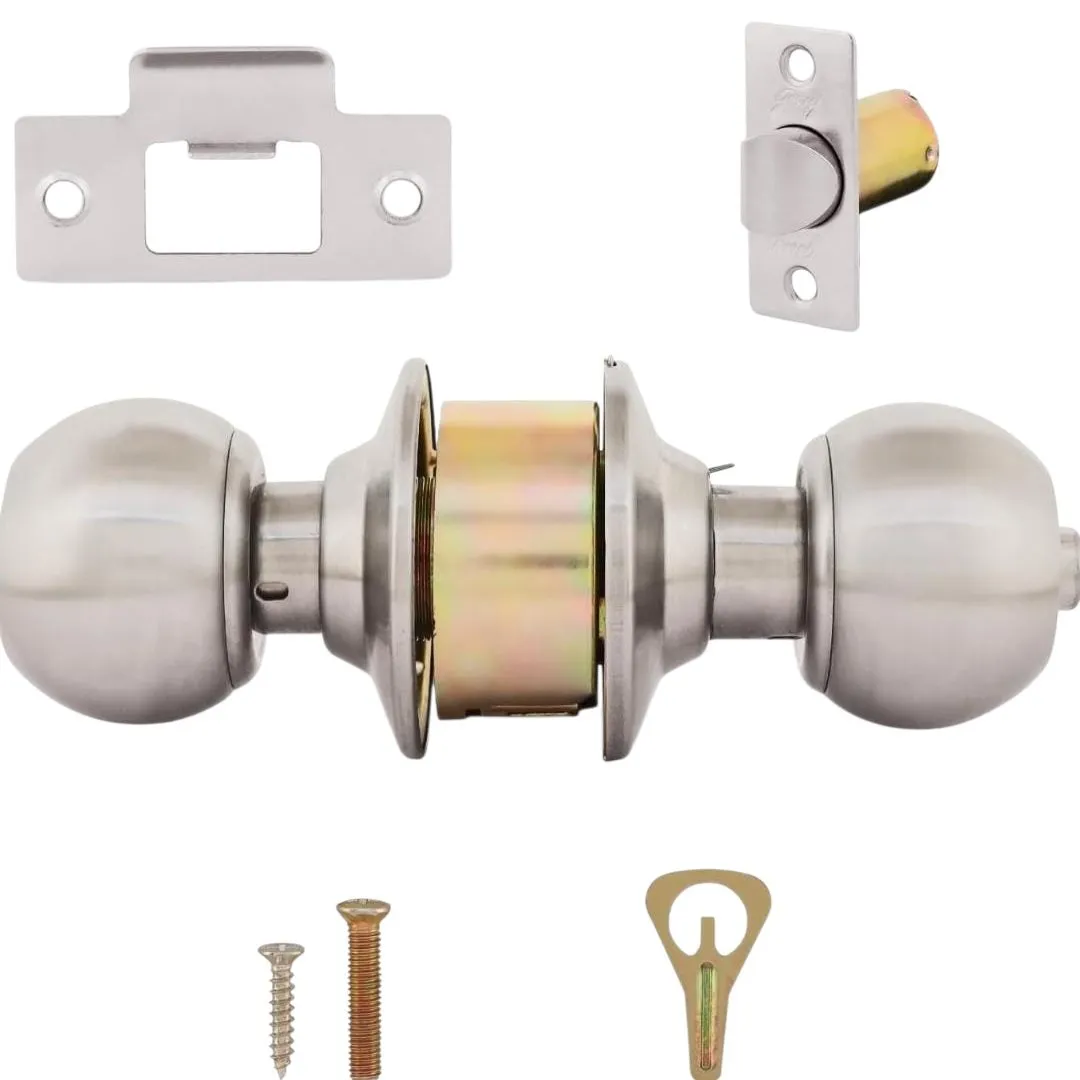 Godrej Cylindrical lock keyless 5805 stainless steel for bathroom (without key) 2years warrenty (60mm latch)(1589)