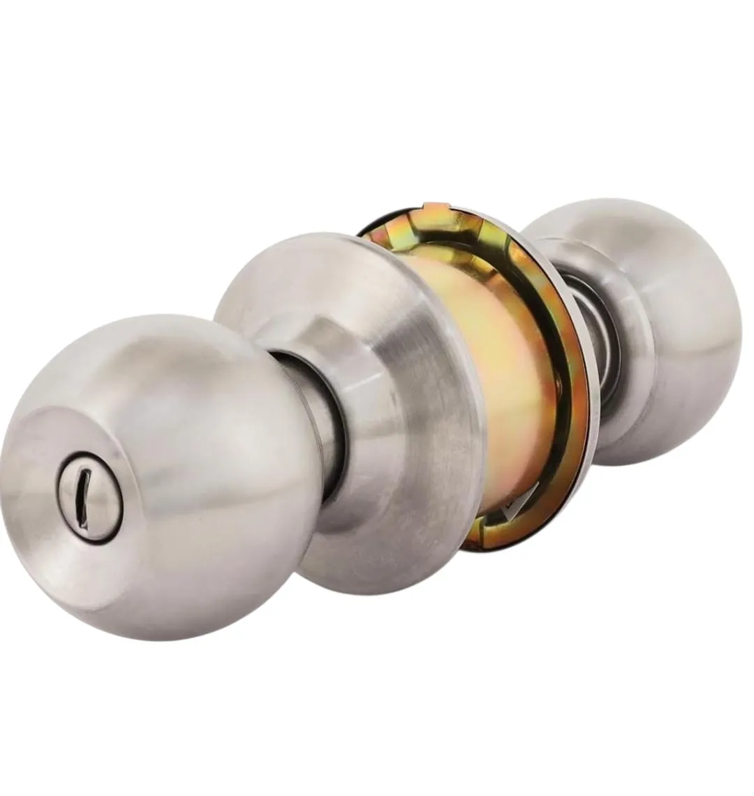 Godrej Cylindrical lock keyless 5805 stainless steel for bathroom (without key) 2years warrenty (60mm latch)(1589)
