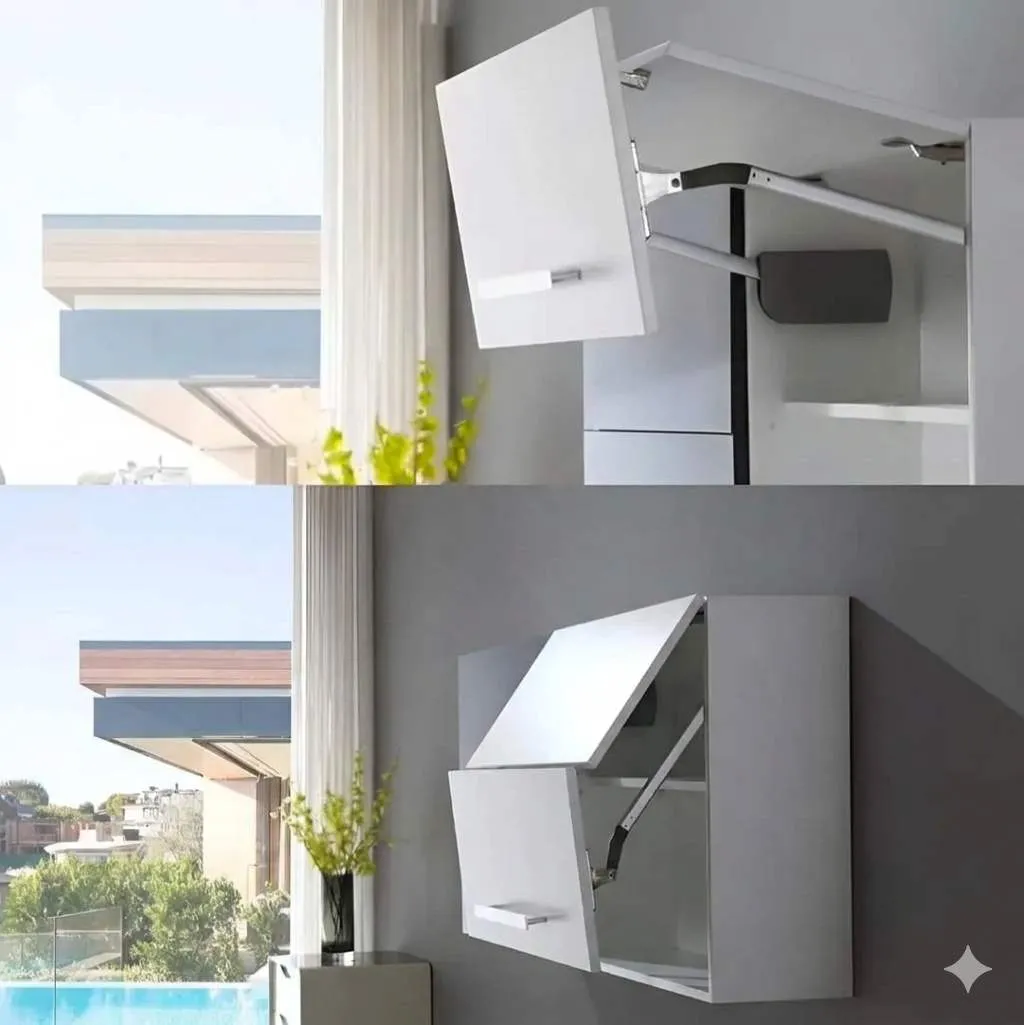 Bi-fold liftup system soft close double door lift up for kitchen cabinet doors 5 years warrenty  (1181)