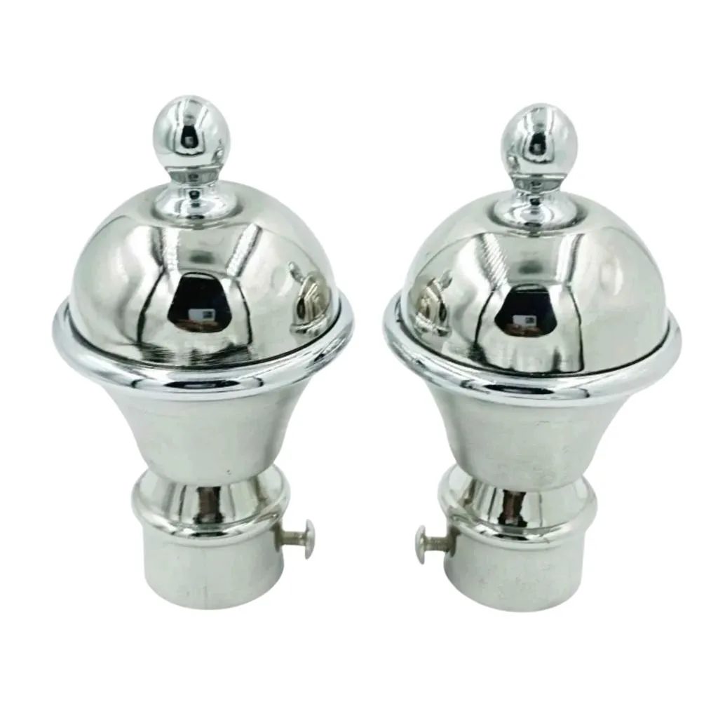 Steel Curtain Bracket End Ball  D-1007 (Pack of 2pc Bracket Only)  (1076)