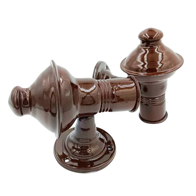 M S Curtain Bracket Brown (Set of 2pcs ) for 25mm pipe End Brackets (1069)