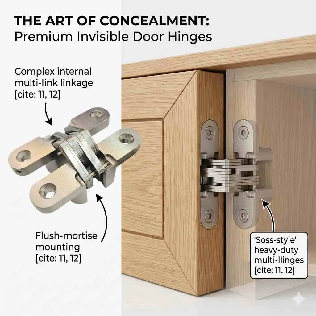 Concealed door hinge for hidden door 4/2/CDH5 (70mm*16mm)  SOS hinge steel finish set of 2pcs Zipco(ebco)(2919)