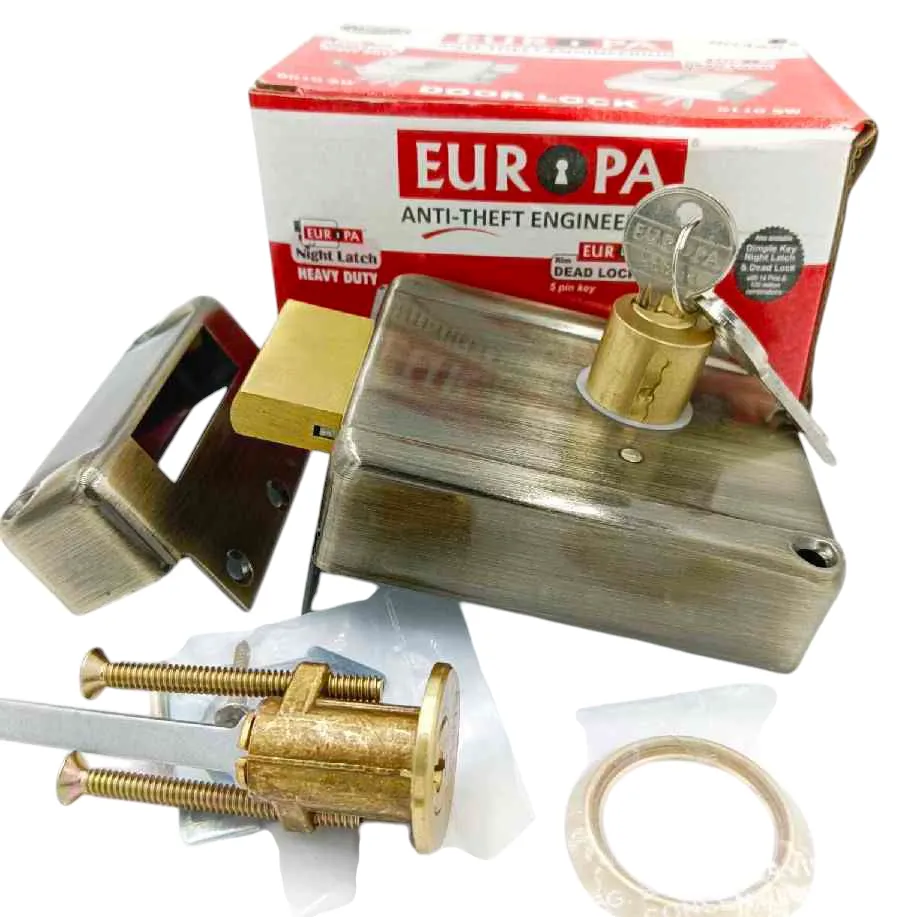 Europa maindoor lock 6120AB 2CK antique finish rim dead lock (1035)